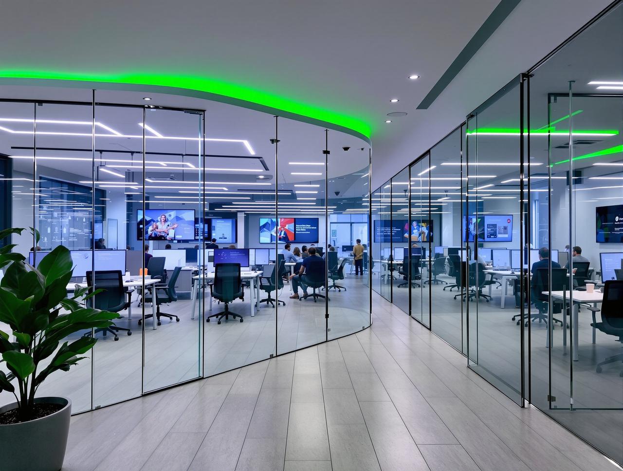欧美视频网站 - 现代化办公空间与团队协作场景